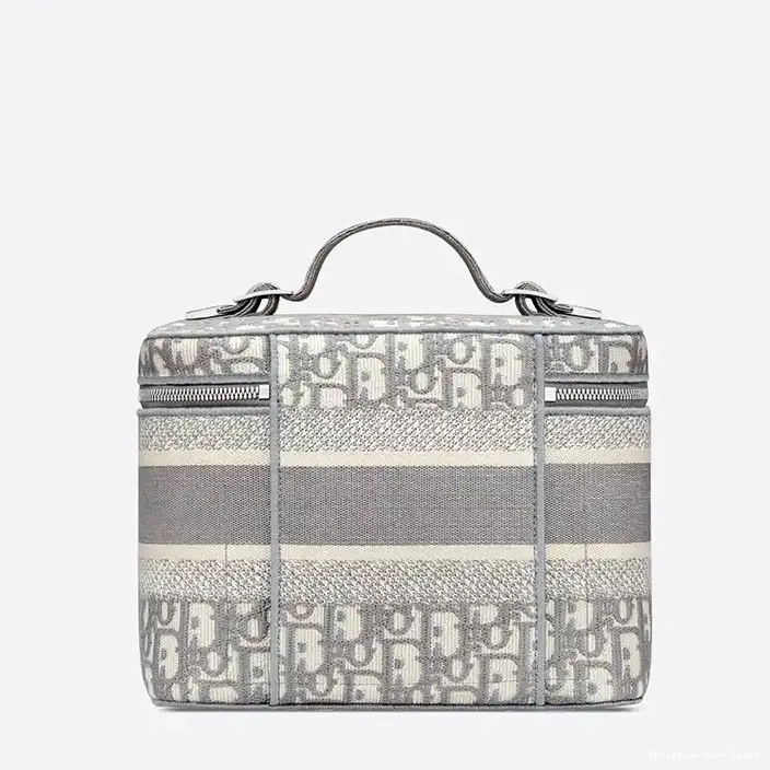 Cheap Vanity DiorTravel Grey Case Medium Canvas Motif Oblique 0322 Luxury